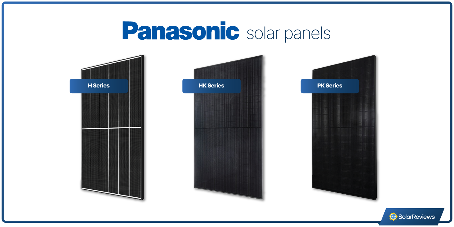 Three Panasonic solar models side by side