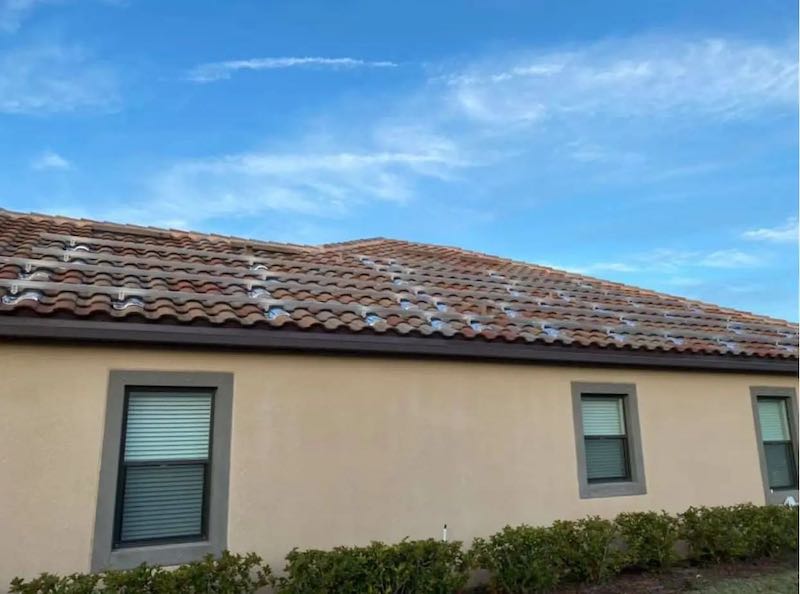 Brevard solar racking on roof