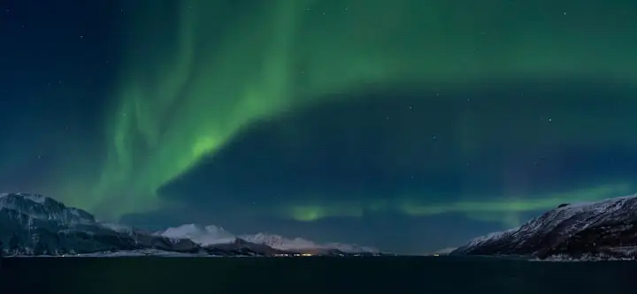 A photo of the aurora borealis