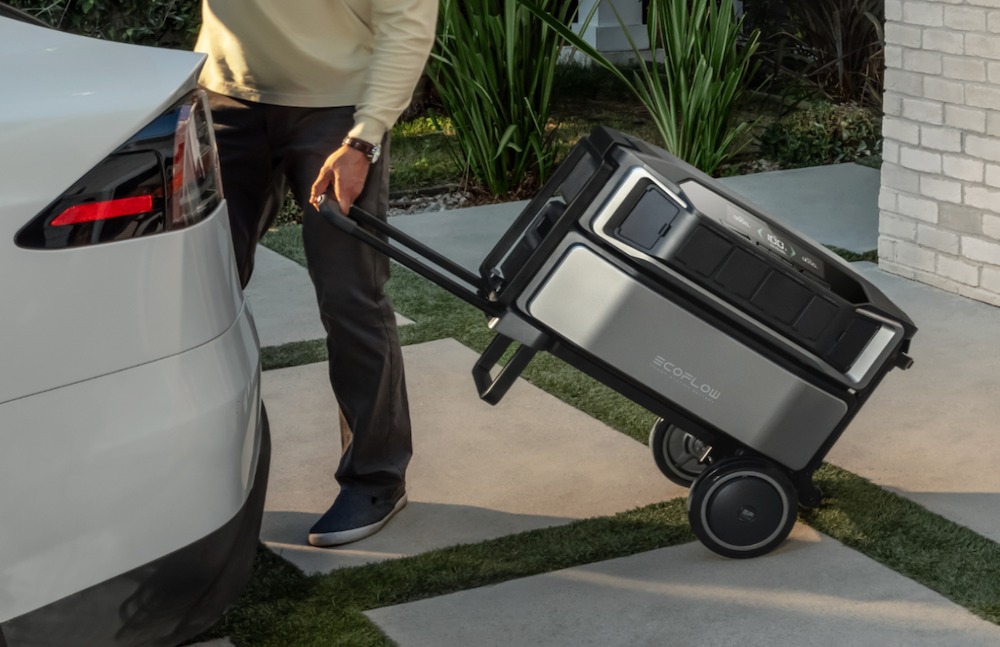 The DELTA Pro Ultra has mobile capabilities when you put it on EcoFlow's portable trolley.