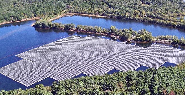 What are floating solar panels?