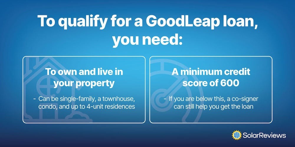 Qualifications needed to receive a GoodLeap solar loan