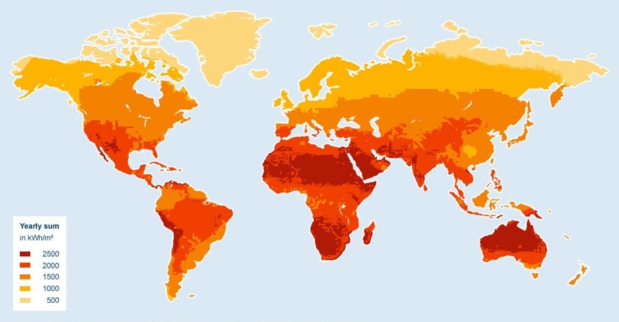 Where is solar power used the most?