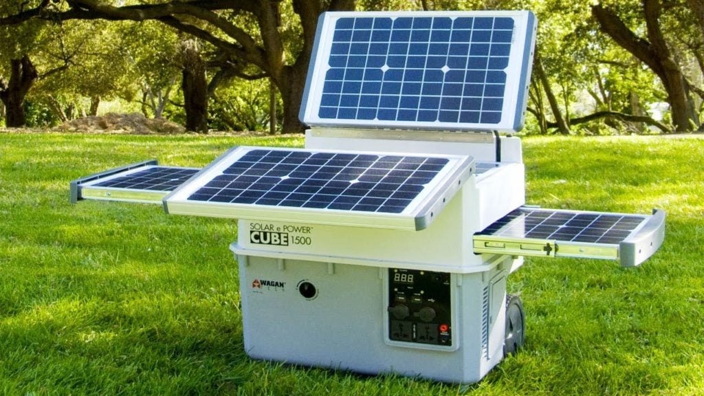 portable solar generator outside
