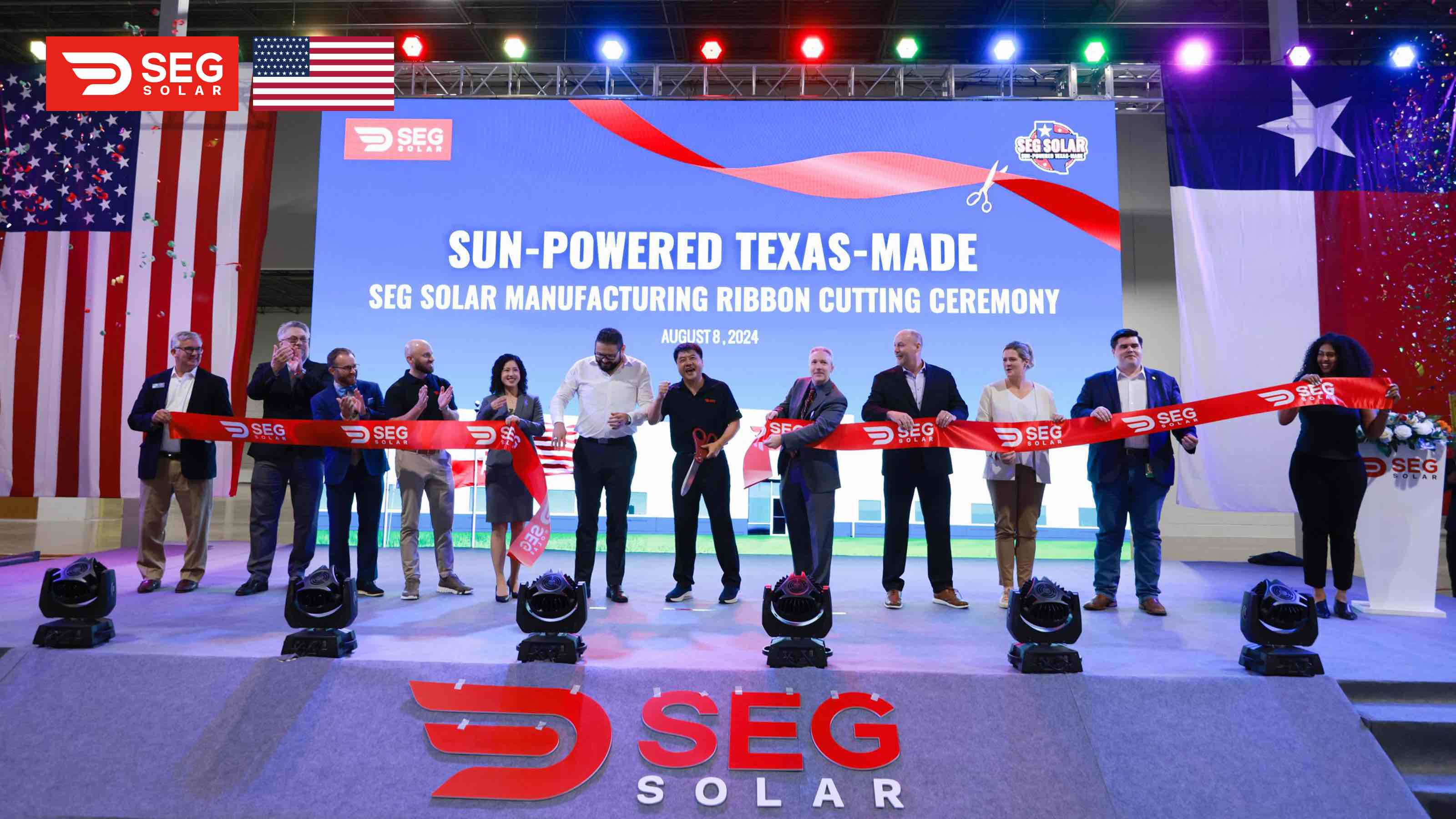 SEG Solar Cuts the Ribbon on its New Texas Manufacturing Plant