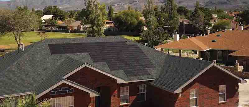 Certainteed solstice solar shingles on the roof of a house