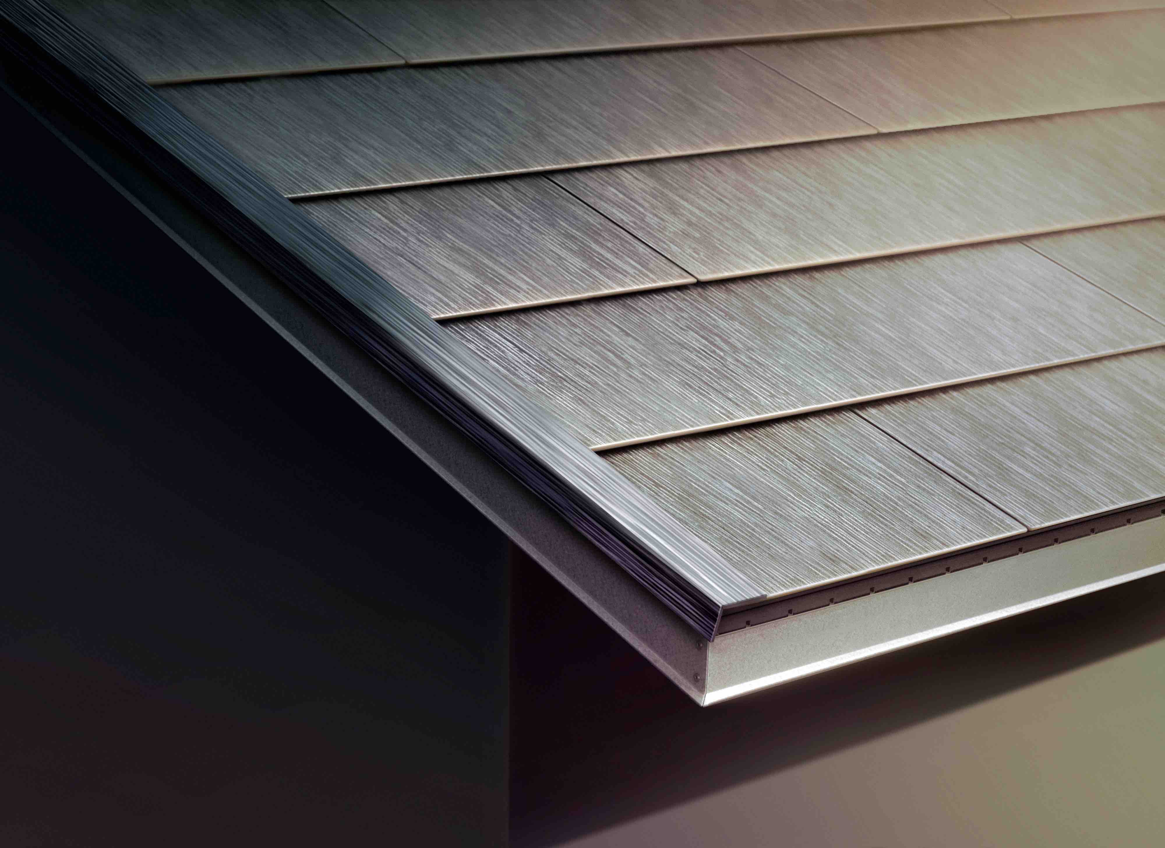 A detail illustration of the Tesla solar roof