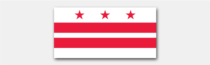 The Washington D.C. flag